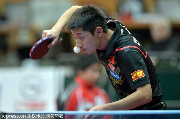 奥地利队碾压中国队，张继科带队取胜